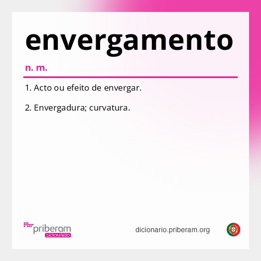Significado de envergamento