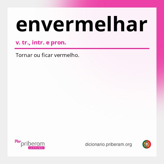 Significado de envermelhar