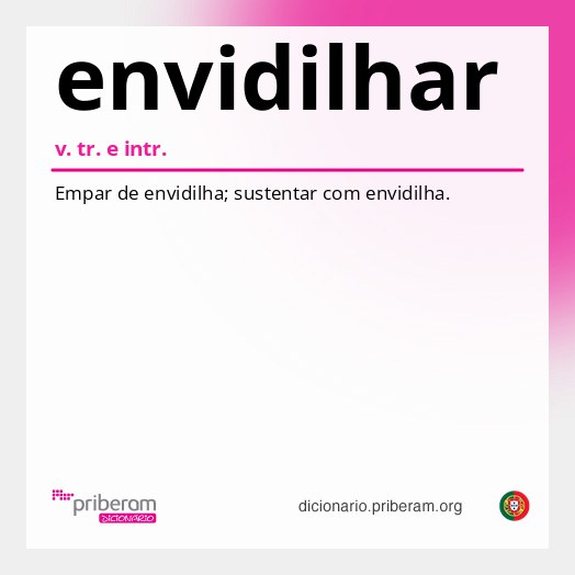 Significado de envidilhar