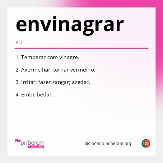 Significado de envinagrar