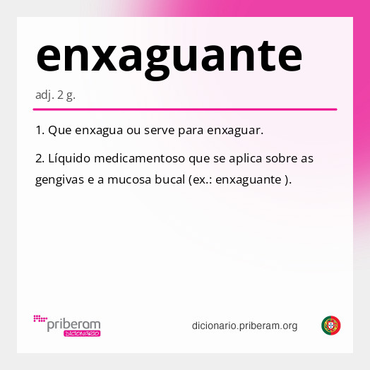 Significado de enxaguante