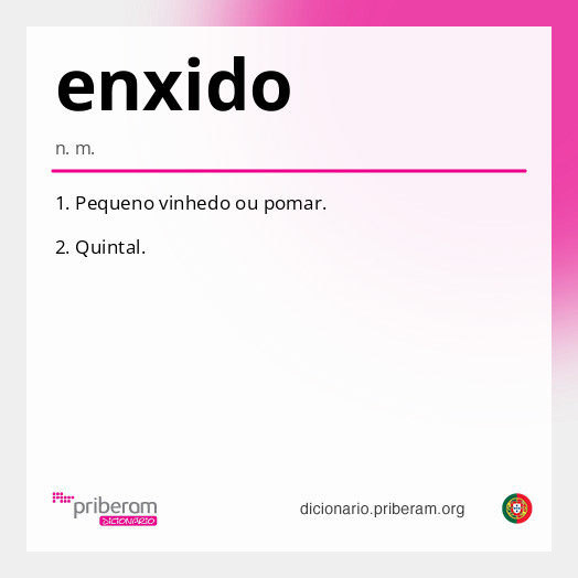 Significado de enxido