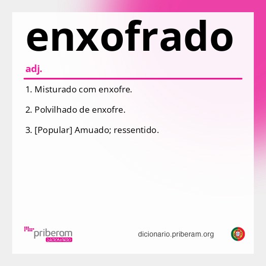 Significado de enxofrado