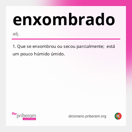 Significado de enxombrado