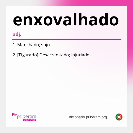 Significado de enxovalhado