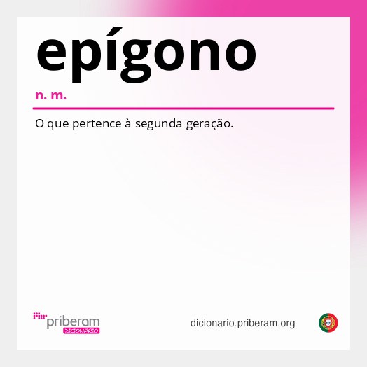 Significado de epígono