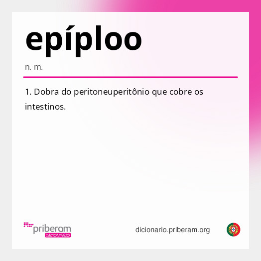 Significado de epíploo