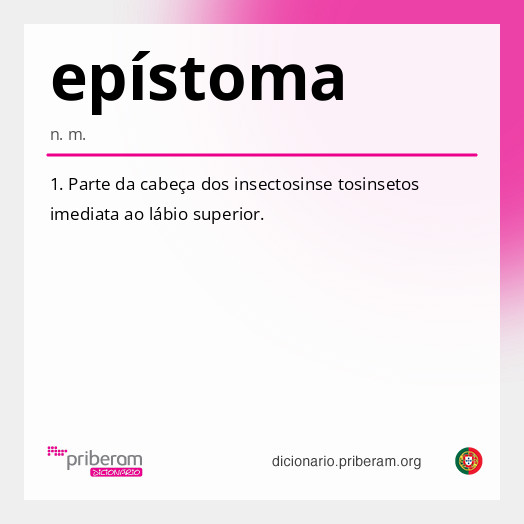 Significado de epístoma