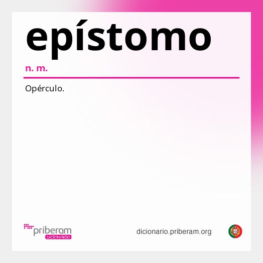 Significado de epístomo