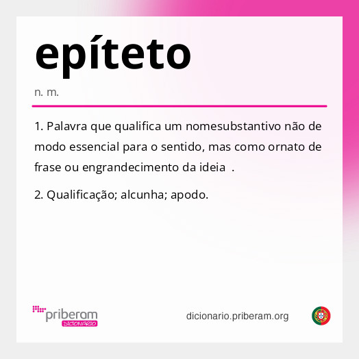 Significado de epíteto