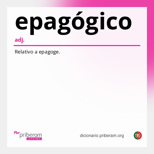 Significado de epagógico
