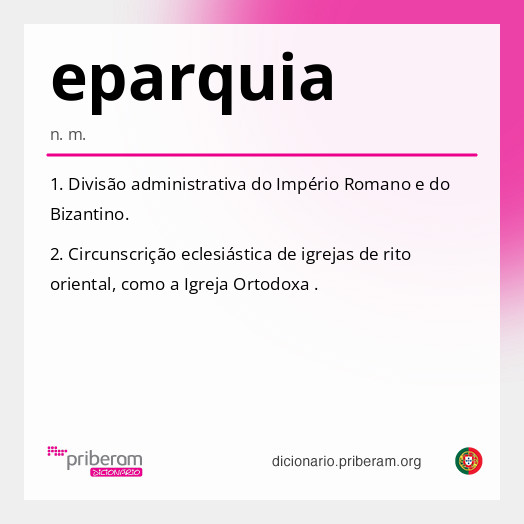 Significado de eparquia
