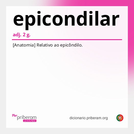 Significado de epicondilar