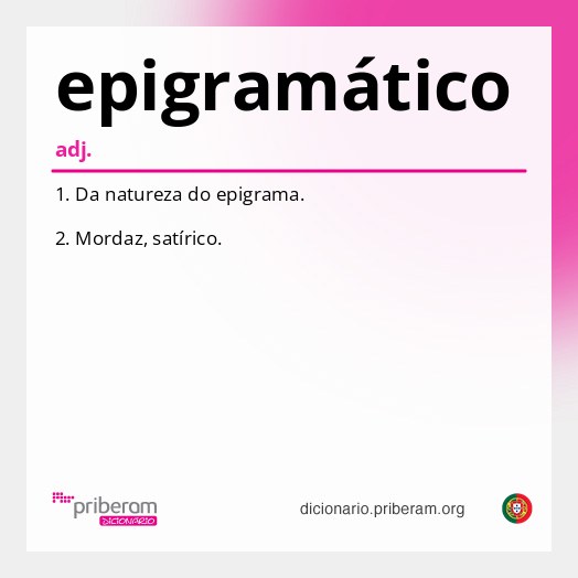 Significado de epigramático