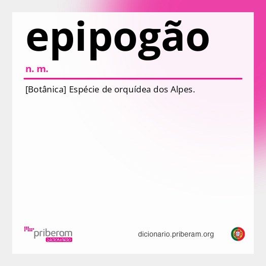 Significado de epipogão