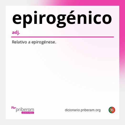 Significado de epirogénico