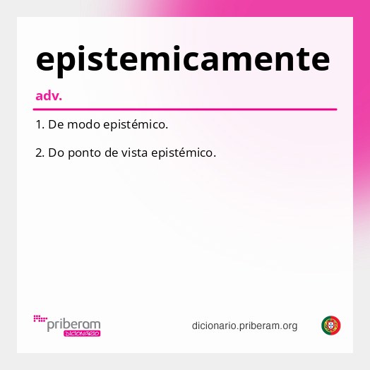 Significado de epistemicamente