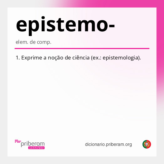 Significado de epistemo-