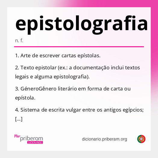 Significado de epistolografia