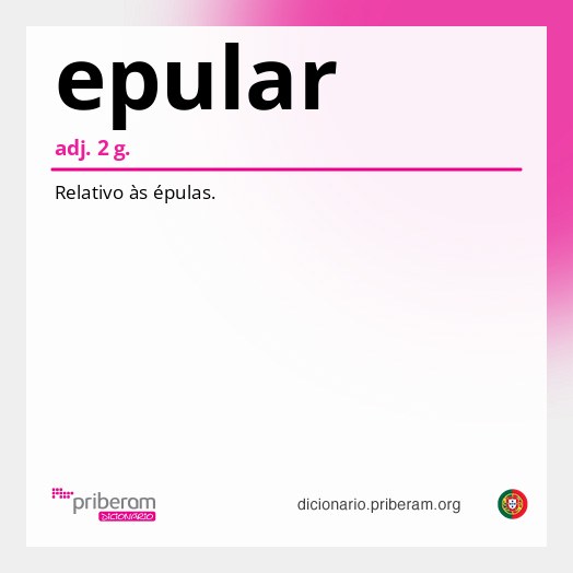 Significado de epular