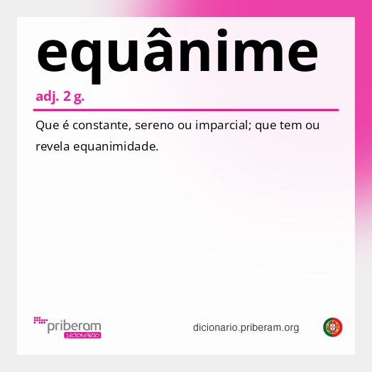 Significado de equânime