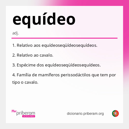 Significado de equídeo
