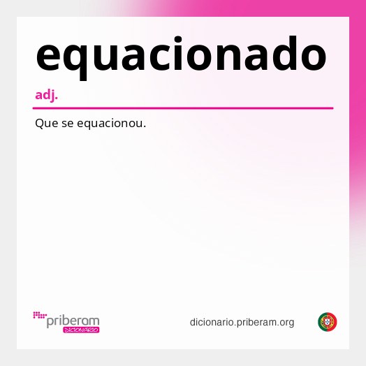 Significado de equacionado