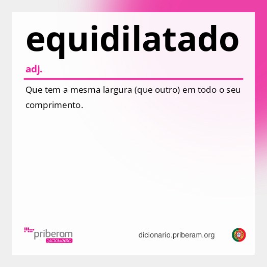 Significado de equidilatado