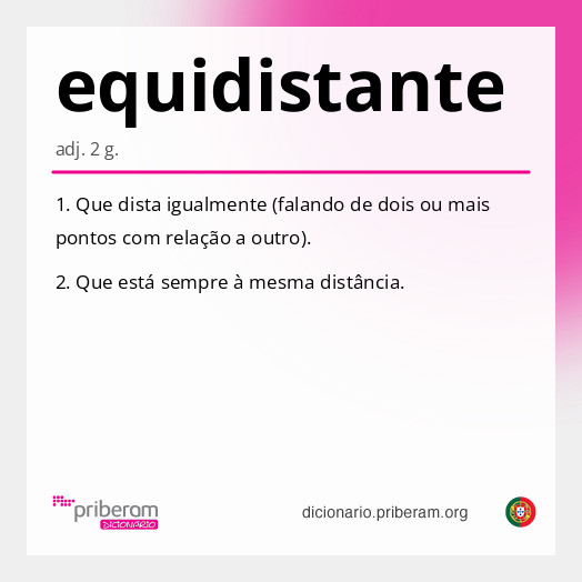 Significado de equidistante