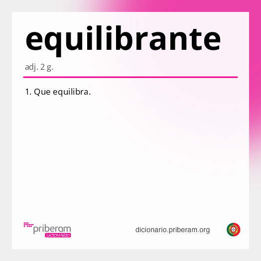 Significado de equilibrante