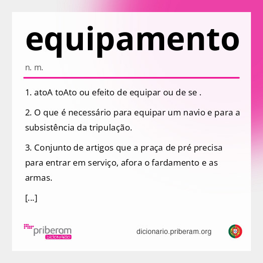 Significado de equipamento