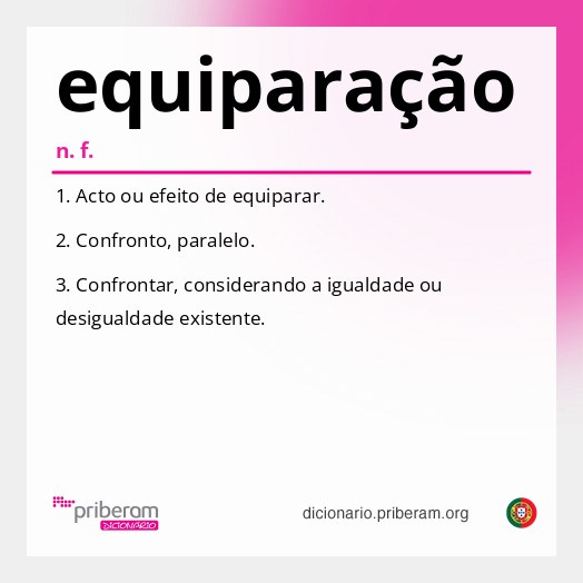 Significado de equiparação