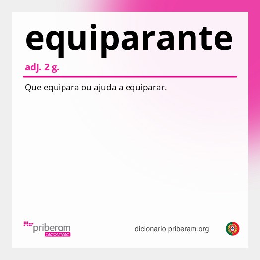 Significado de equiparante