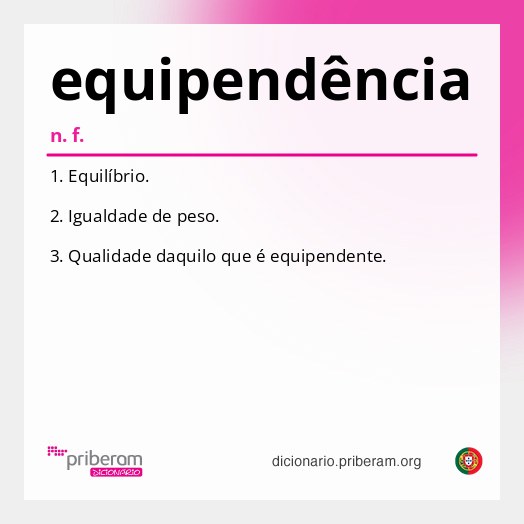 Significado de equipendência