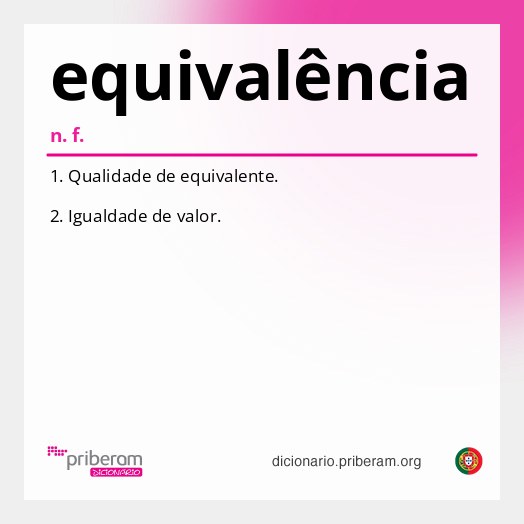 Significado de equivalência