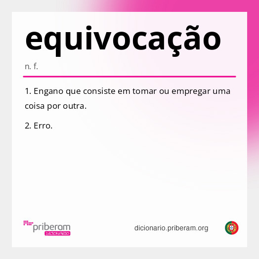 Significado de equivocação