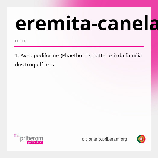 Significado de eremita-canela