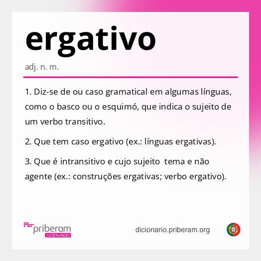 Significado de ergativo