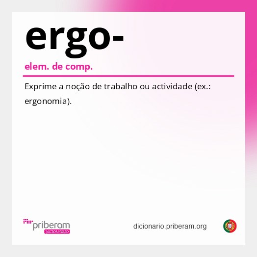 Significado de ergo-