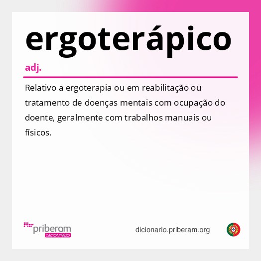 Significado de ergoterápico