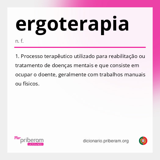 Significado de ergoterapia