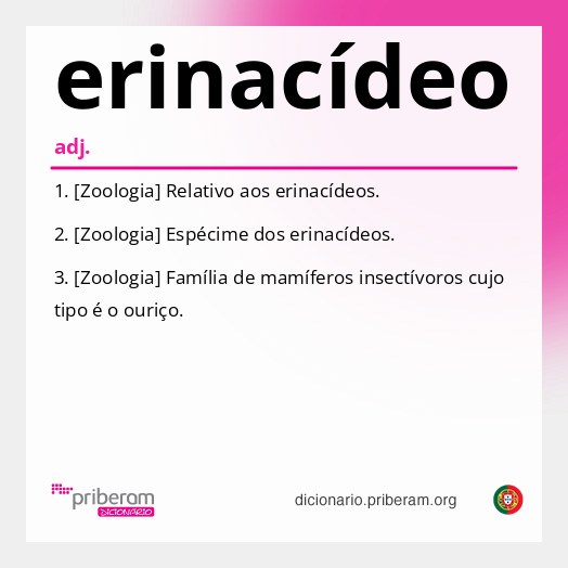 Significado de erinacídeo