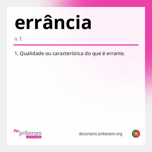 Significado de errância