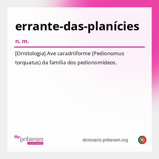 Significado de errante-das-planícies