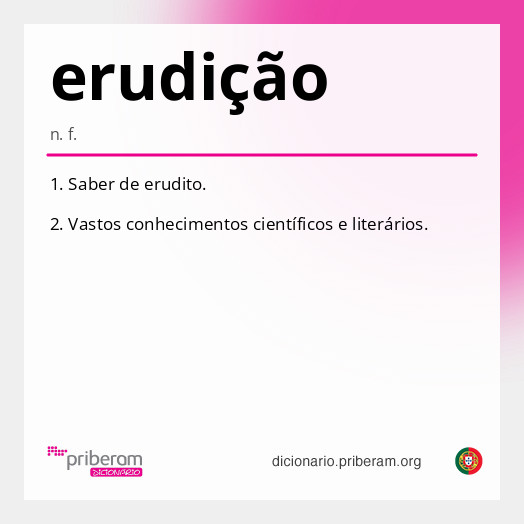 Significado de erudição