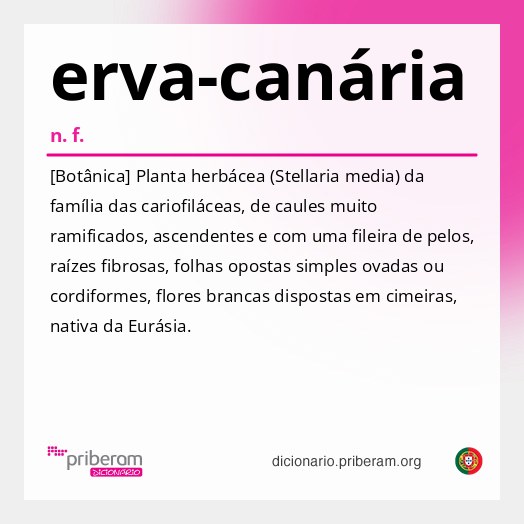 Significado de erva-canária