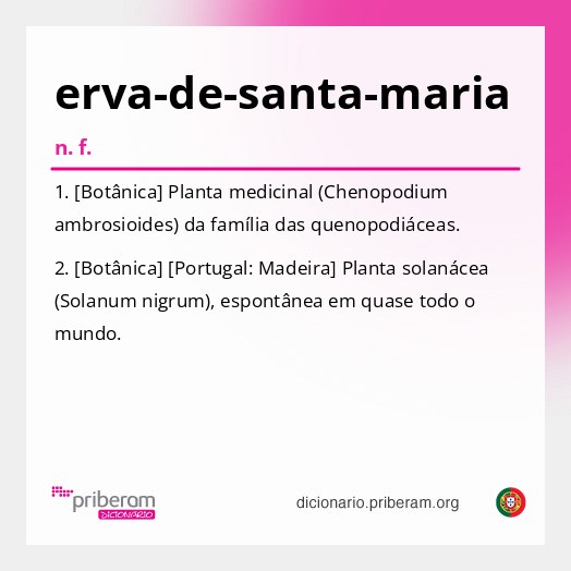 Significado de erva-de-santa-maria