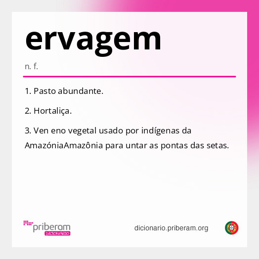 Significado de ervagem