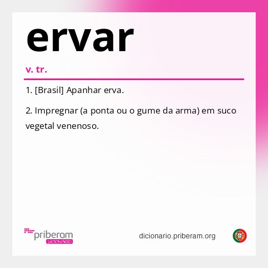 Significado de ervar