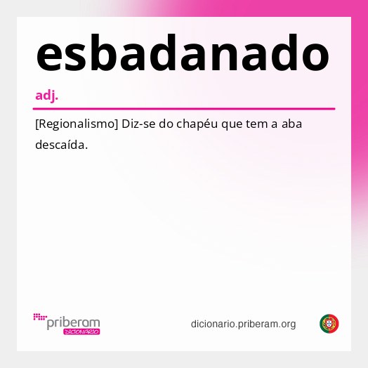 Significado de esbadanado